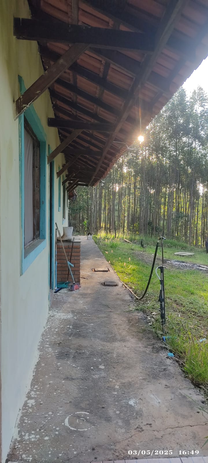 Vista aérea da fazenda
